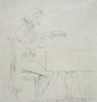 Frederic Chopin at the Grand Piano by January Suchodolski